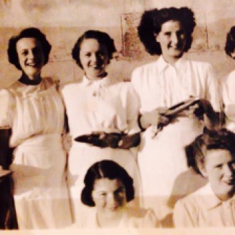 1951 procession Mill girls. Mum back row 2nd from right
